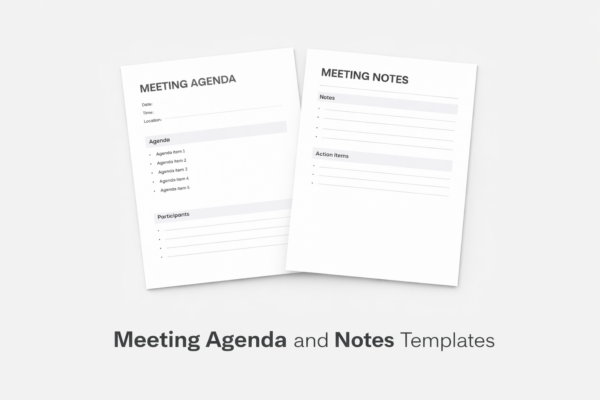 Meeting Agenda and Notes Templates